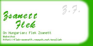 zsanett flek business card